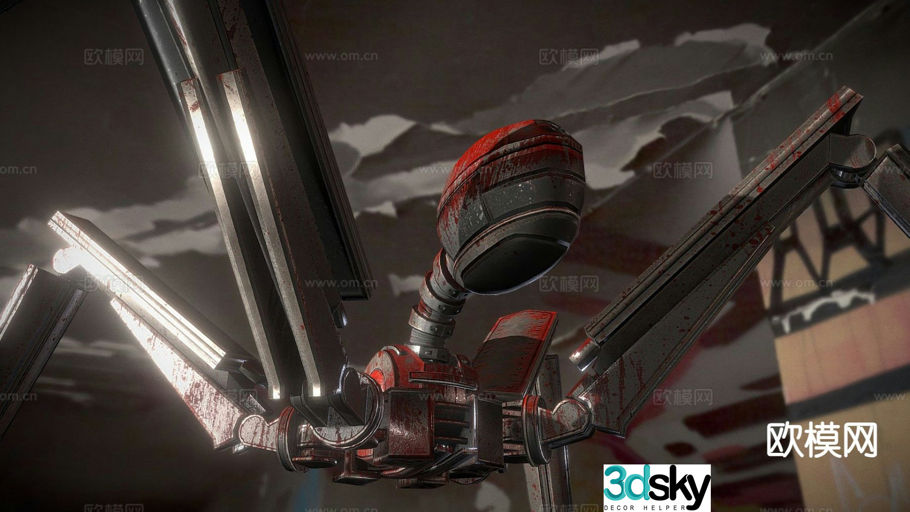 sci-fi gun robot 3d model