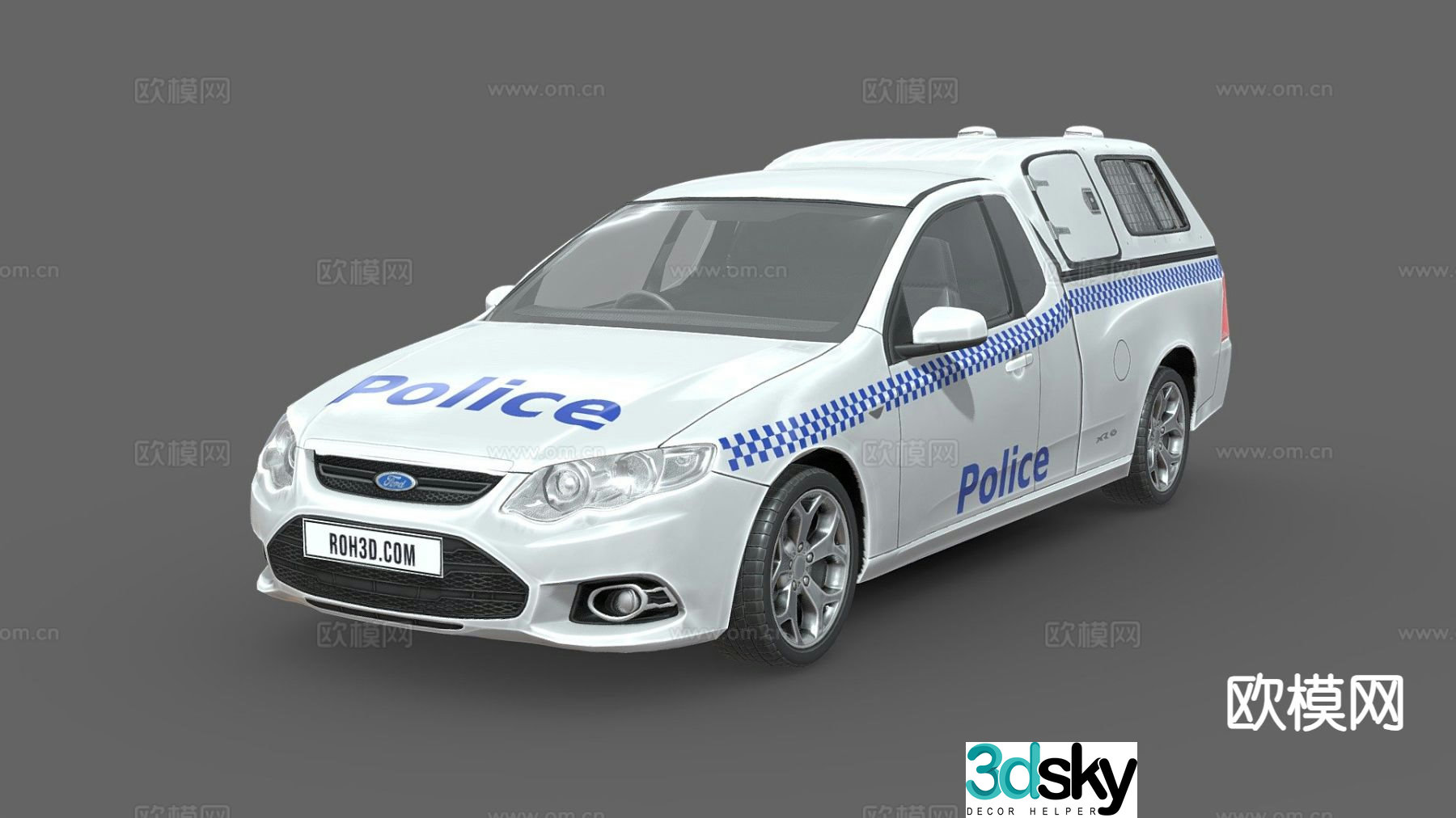 Ford Falcon Police Car Police Car 3d Model