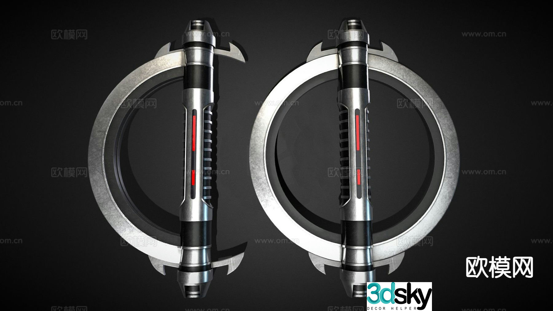 Religious Grand Inquisitor Lightsaber Cold Weapon 3D Model