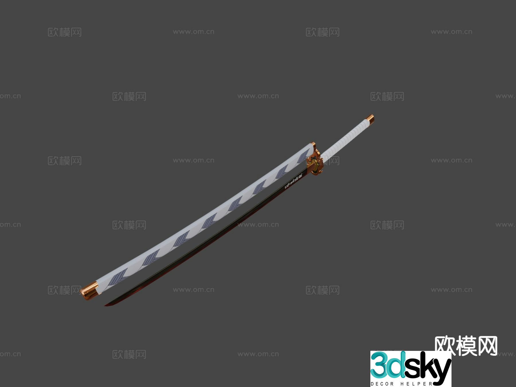 Kyoka Rikusuke Japanese sword 3d model