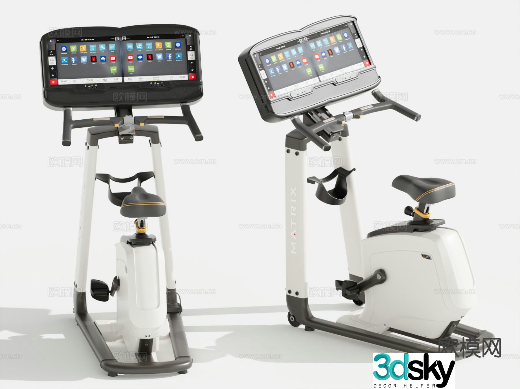 Sports equipment elliptical machine 3d model