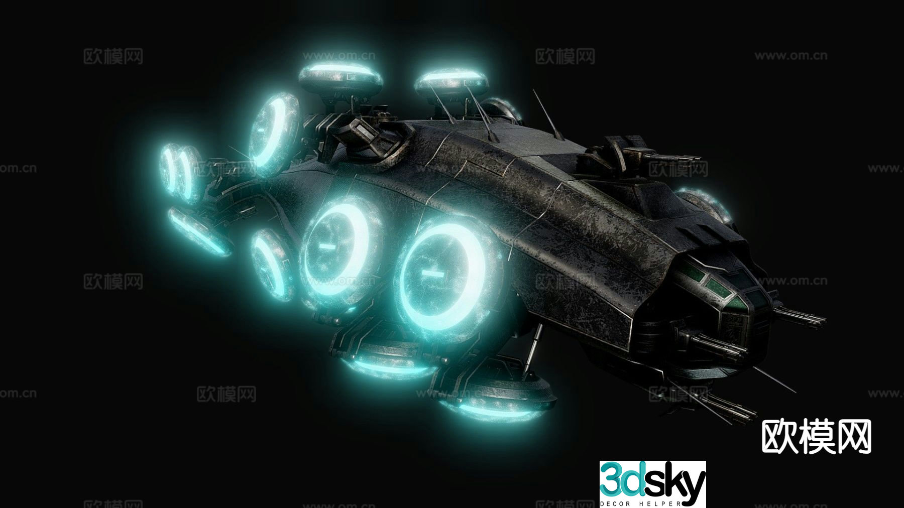 Matrix style hovercraft 3d model