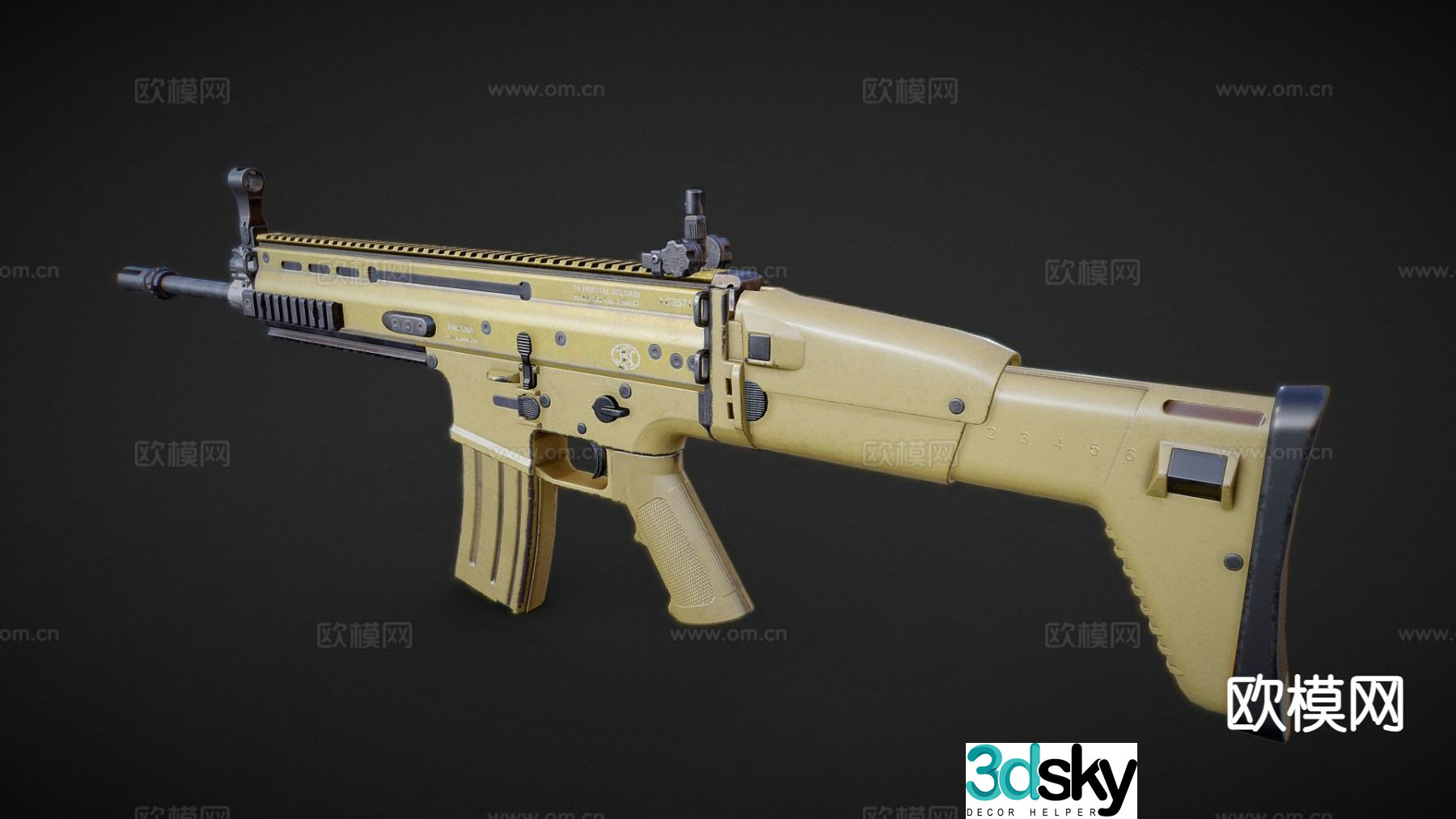 automatic rifle 3d model
