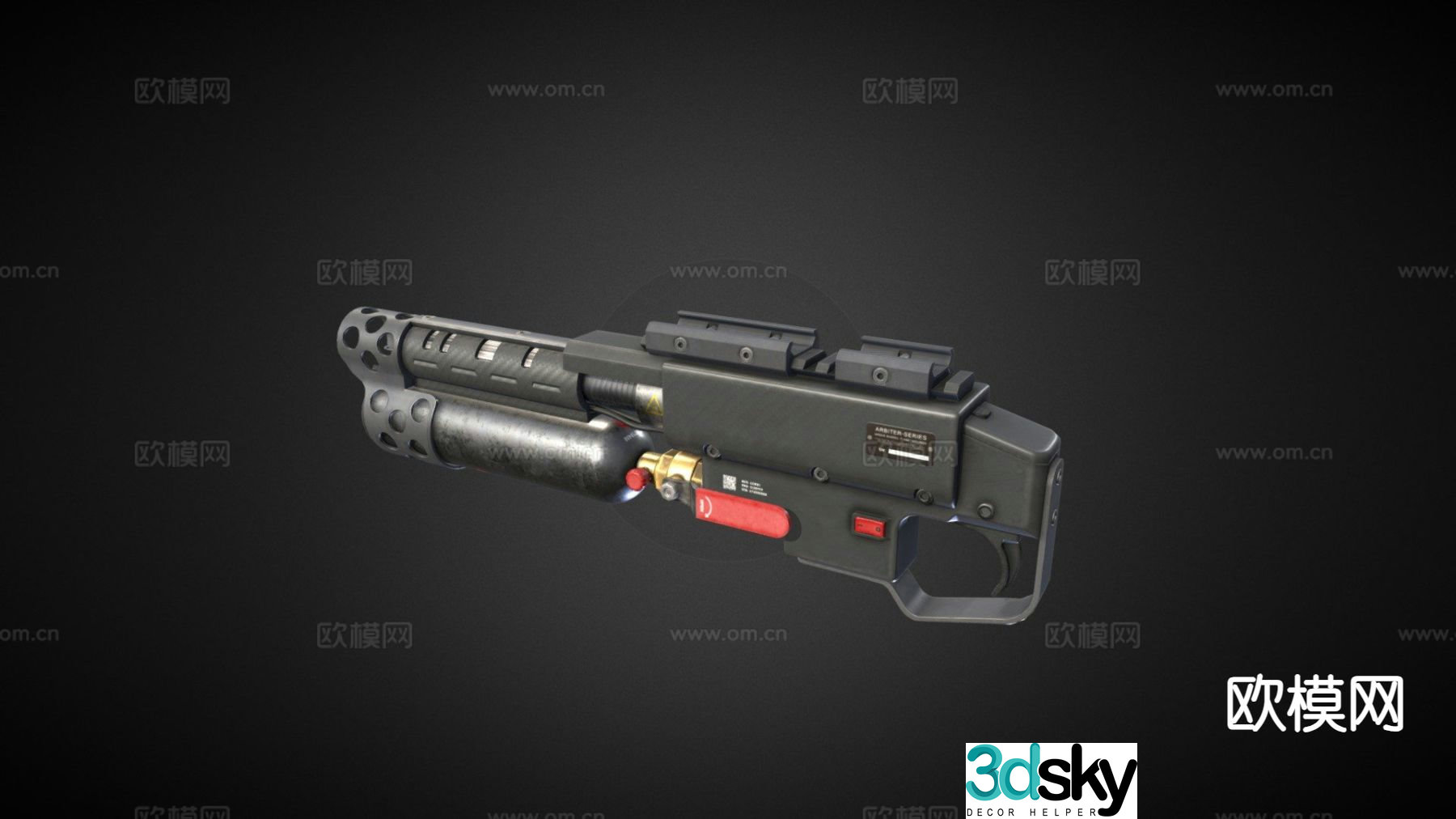 Barrel flamethrower 3d model