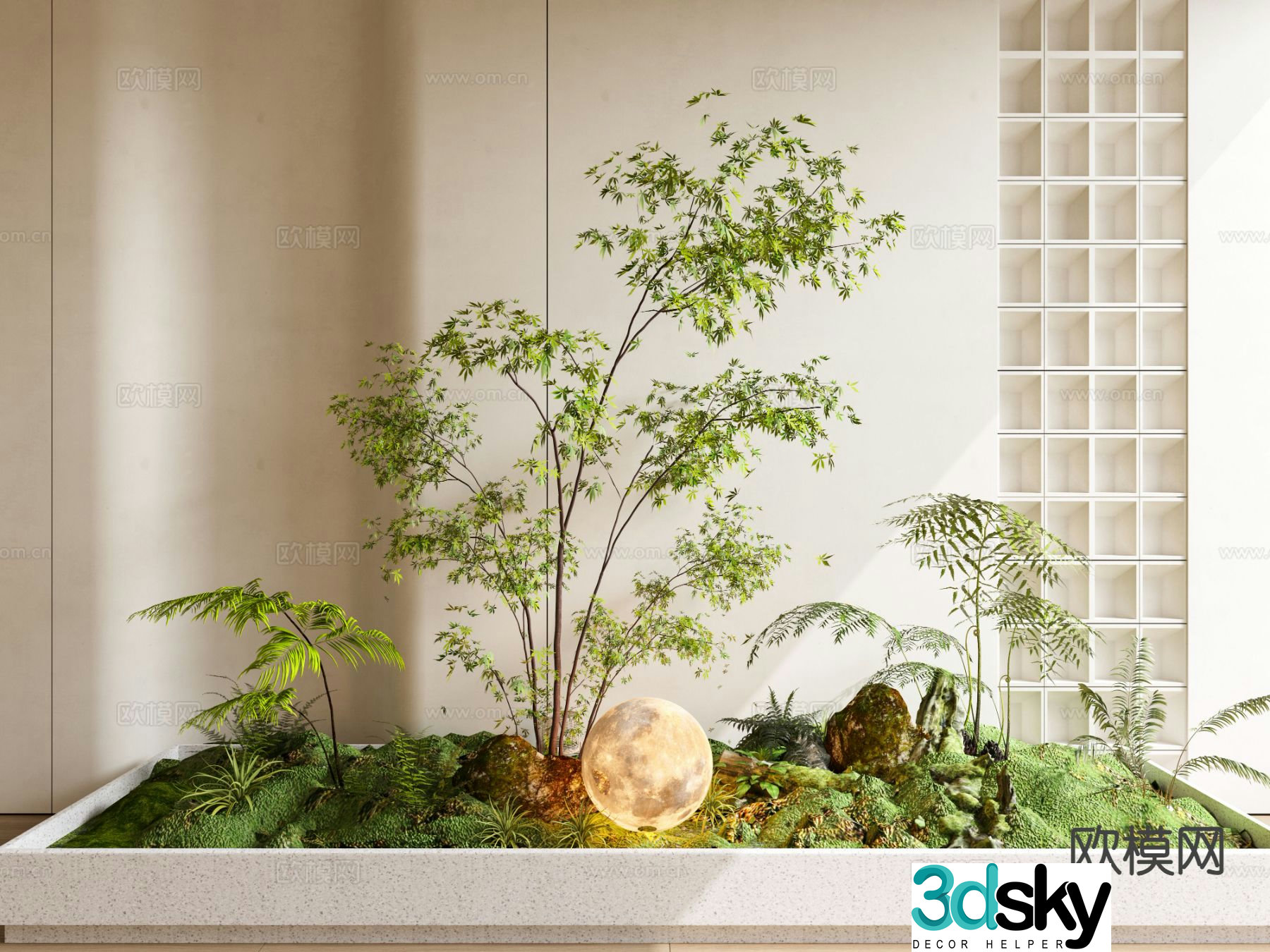 Indoor landscape landscape sketch plant landscaping 3D model