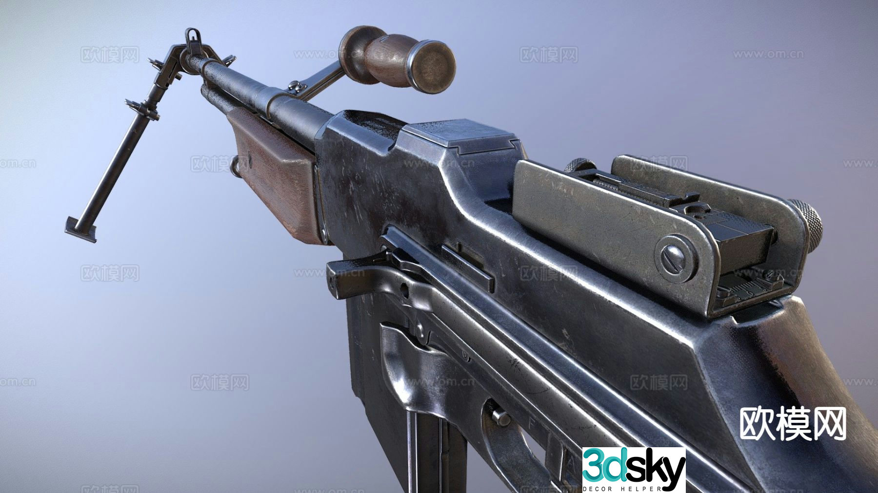 light machine gun 3d model