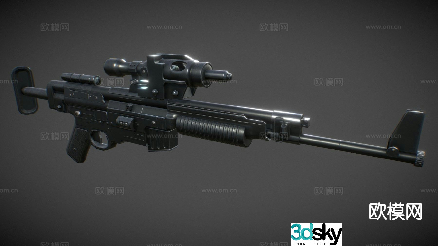A280 long range blaster rifle 3d model