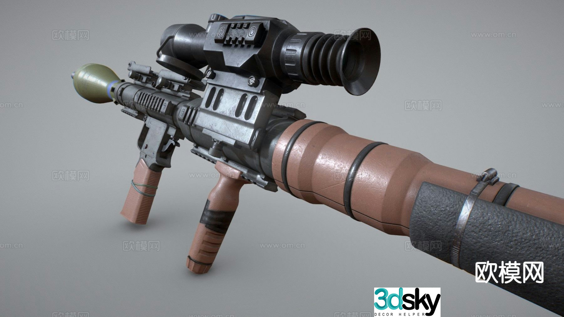 Precision Rocket Launcher Missile Cannon 3d model
