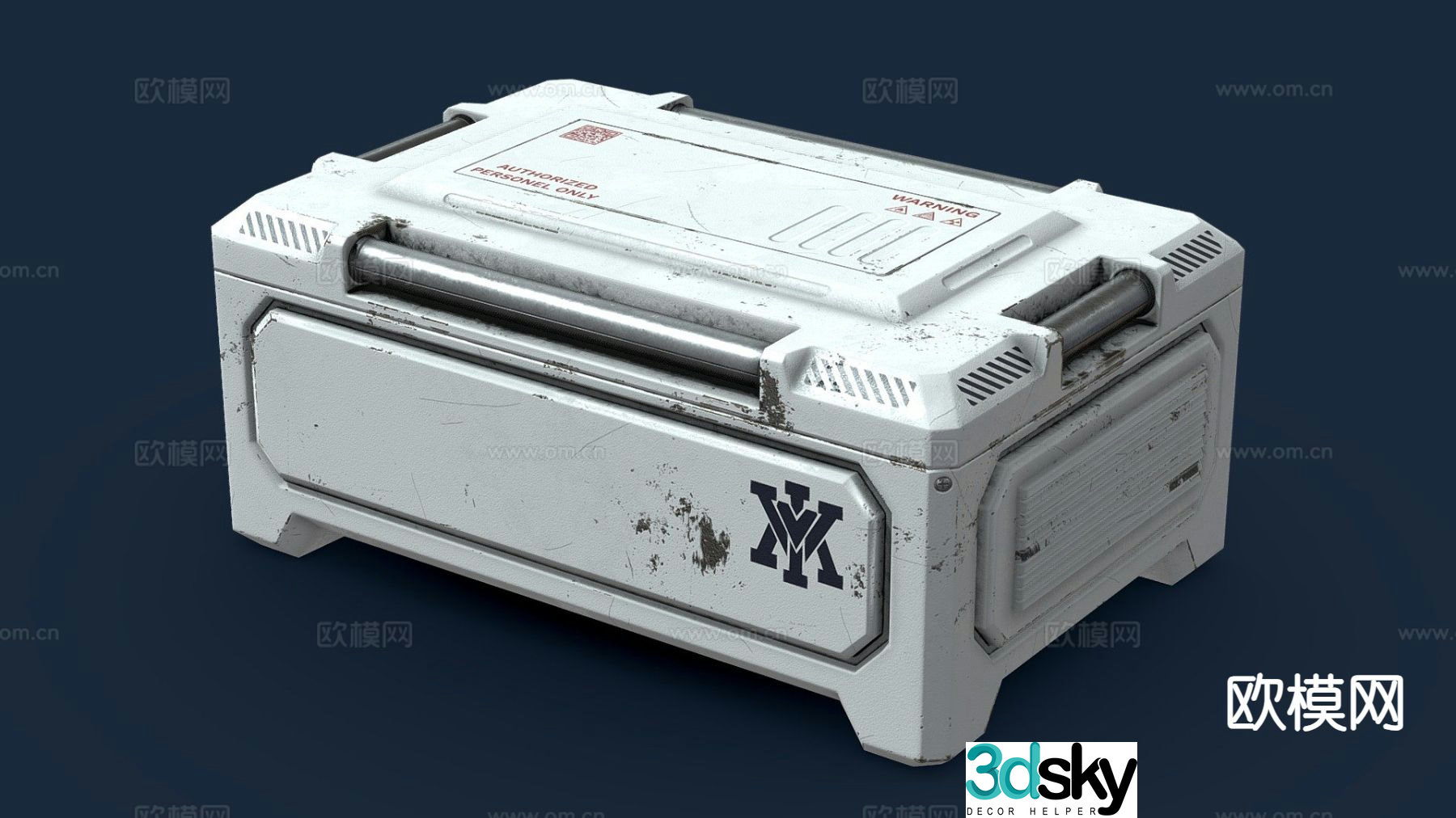 sci-fi crate industrial equipment 3d model