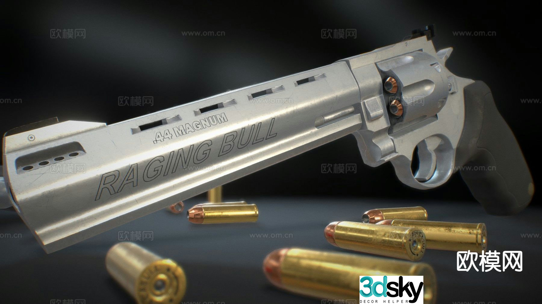 Taurus giant revolver 3d model