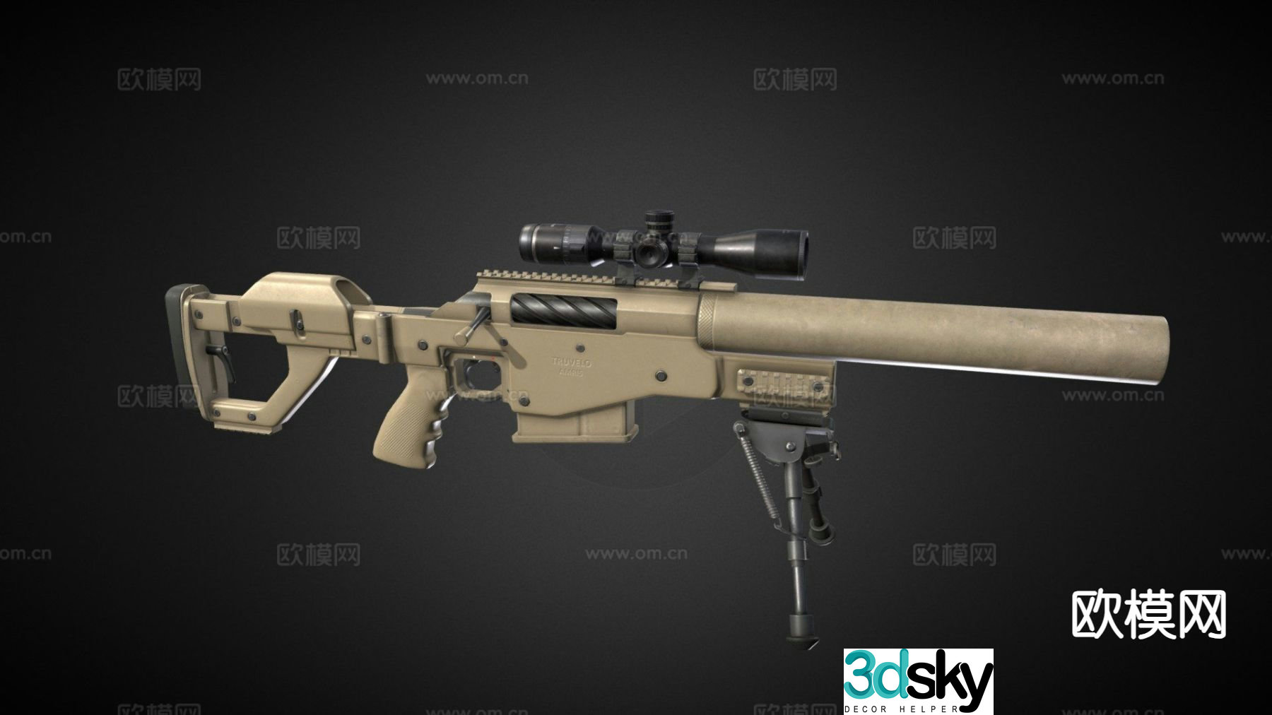 Truvelo Amris rifle 3d model