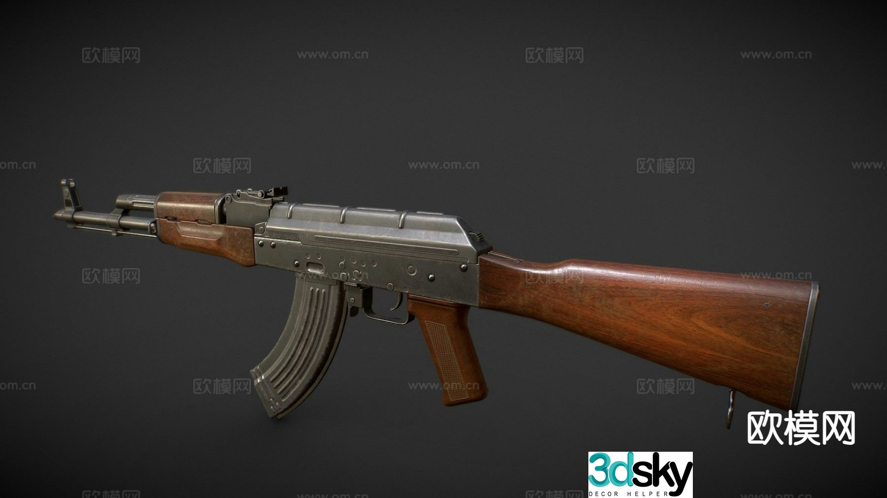 AK-47 rifle 3d model