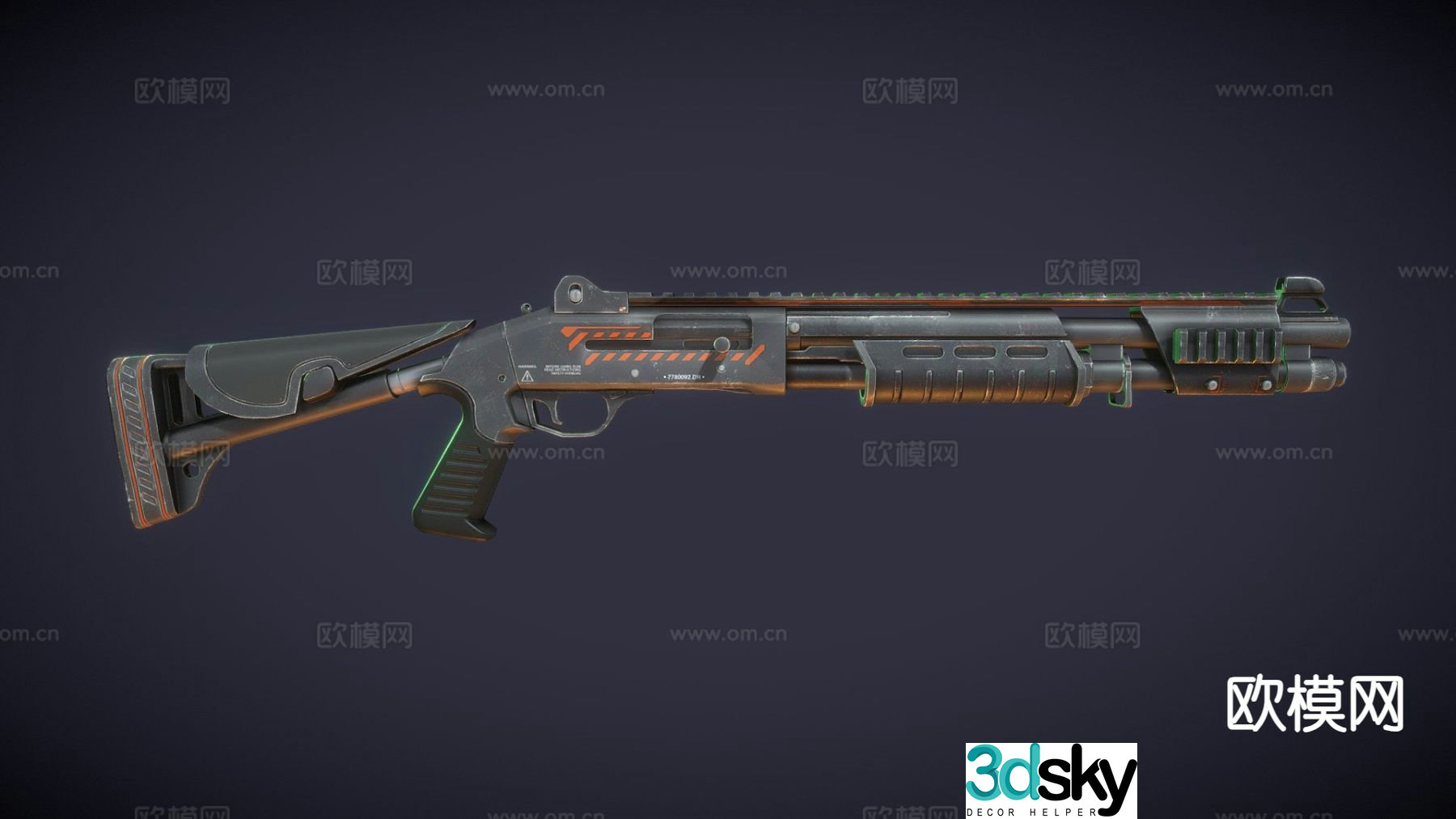 Apocalypse Weapons - Shotgun Firearms Weapon 3d model