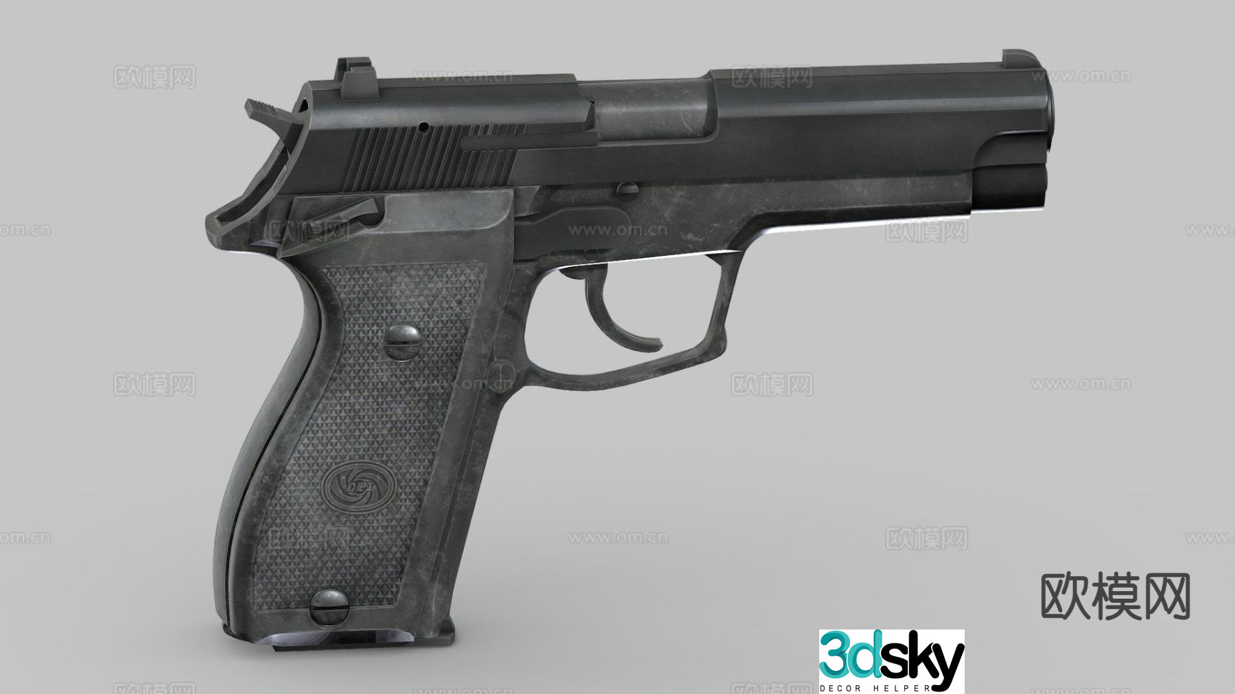 pistol firearm firearm weapon 3d model