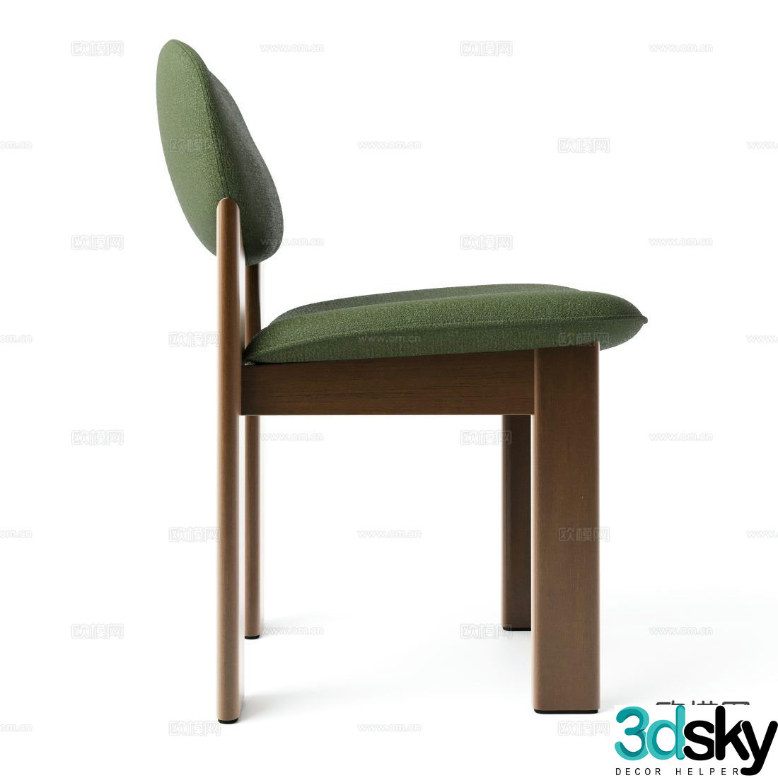 Nordic chair leisure chair 3d model
