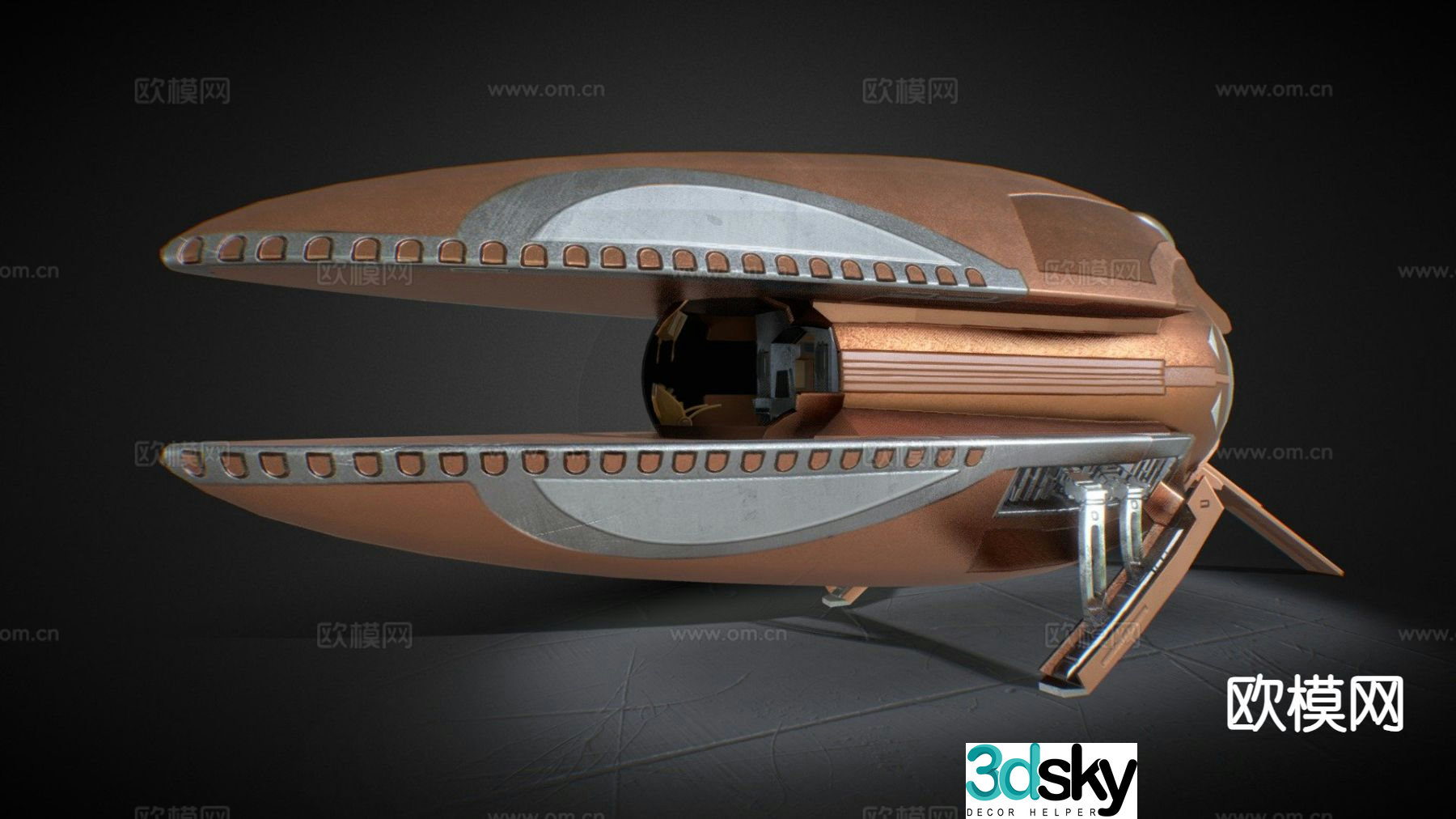 Dooku's solar sail sci-fi weapon 3d model
