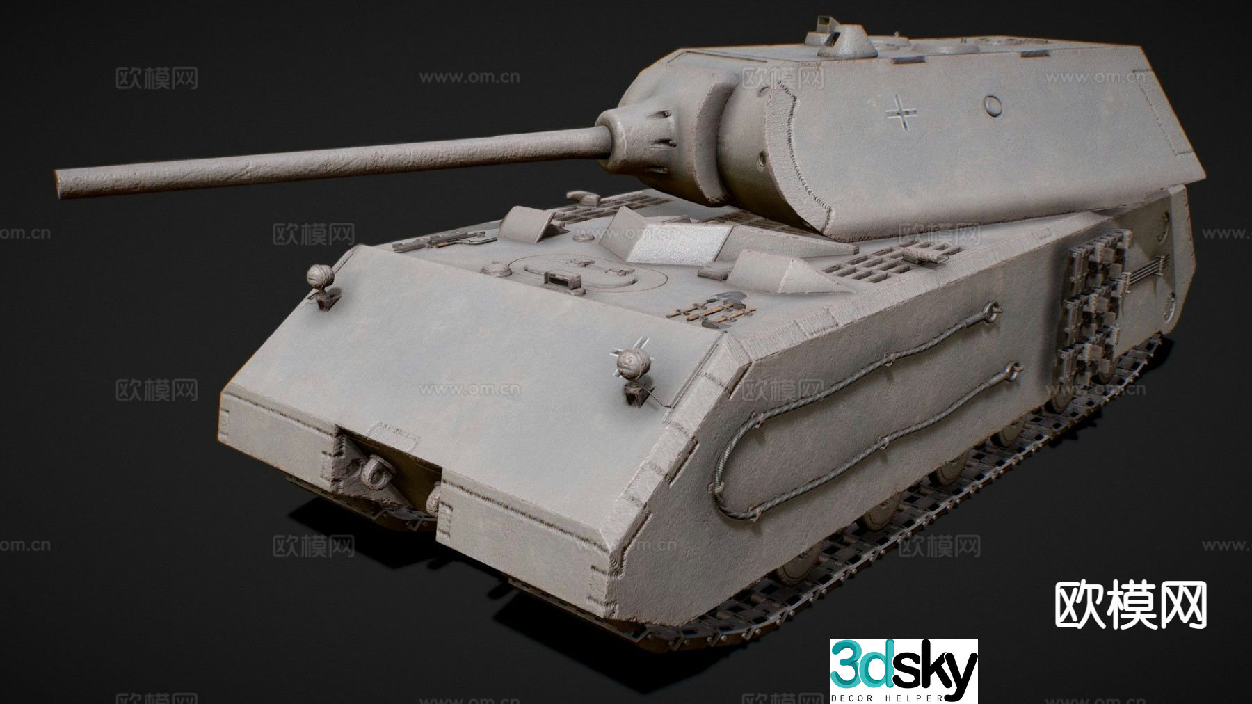 Armored fighting vehicle heavy tank 3d model