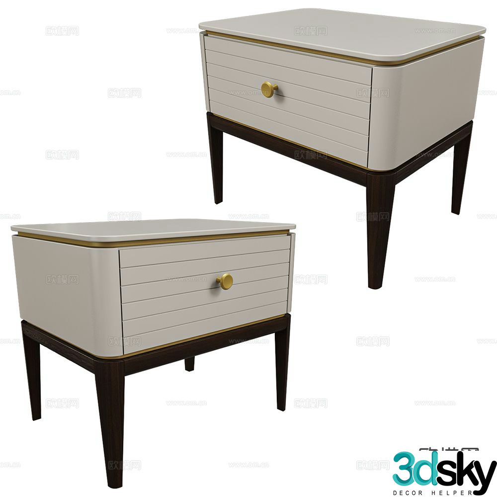 Modern bedside table 3d model