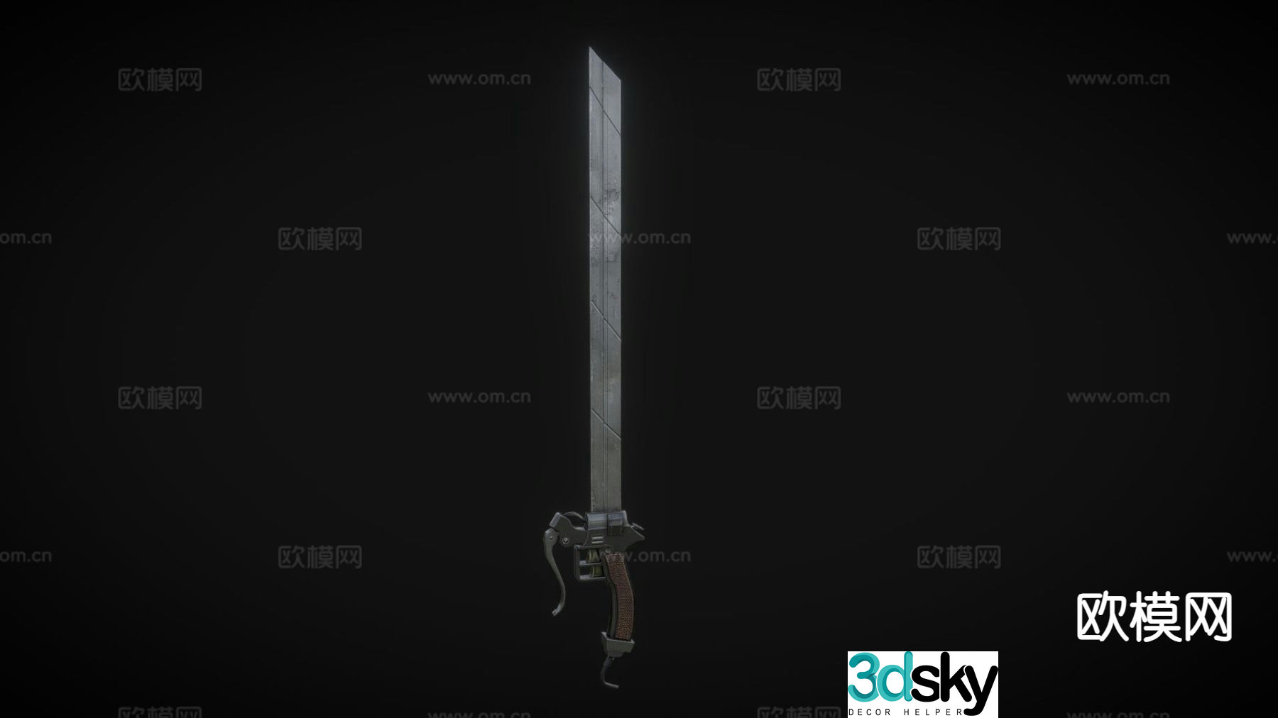 attack on titan sword 3d model