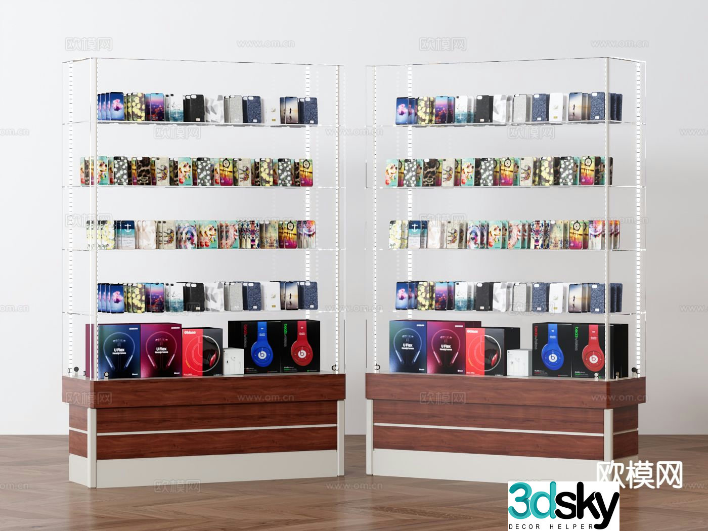 Electronic Product Showcase Mobile Phone Shelf 3D Model
