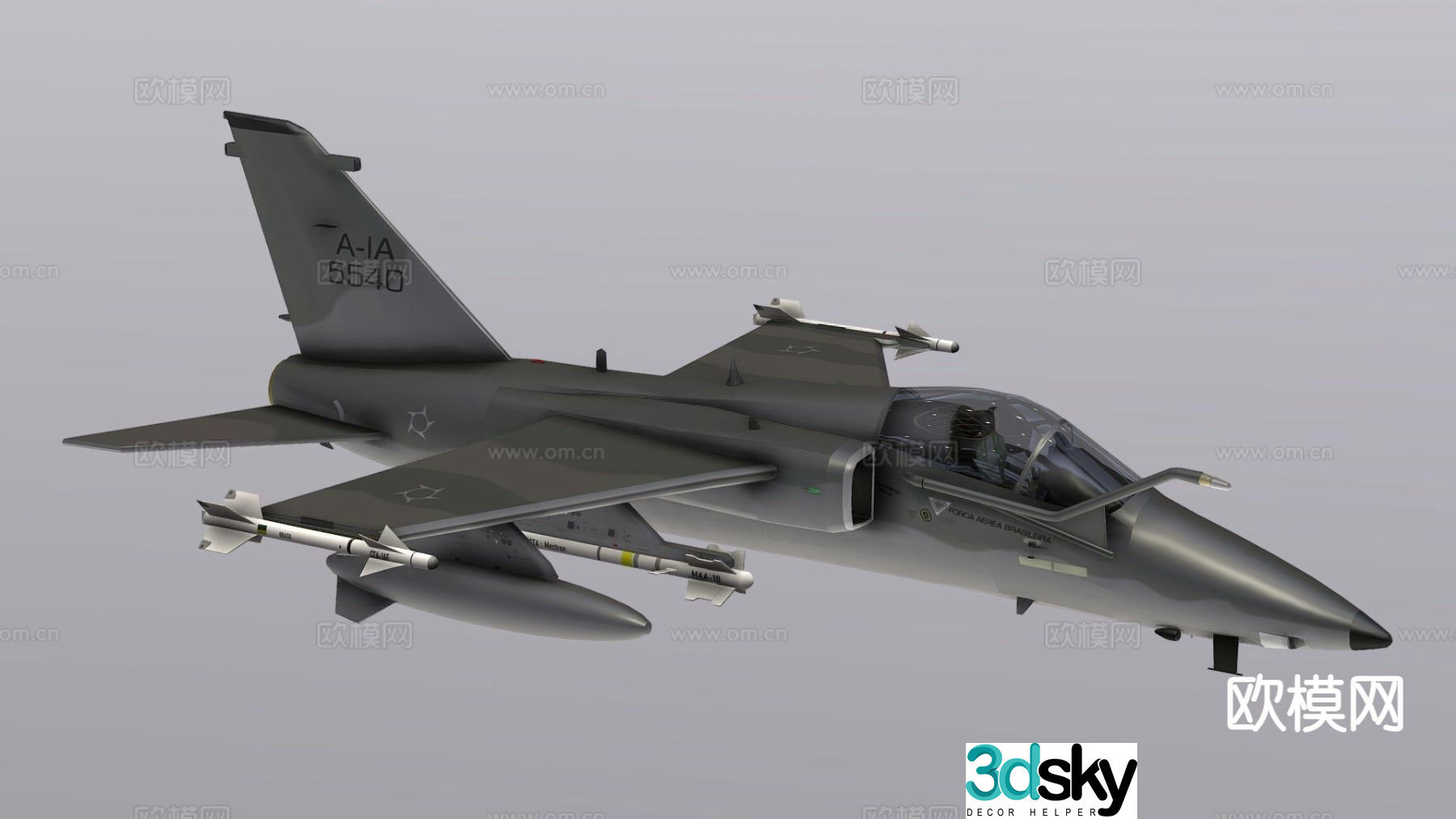 air force fighter reconnaissance bomber 3d model