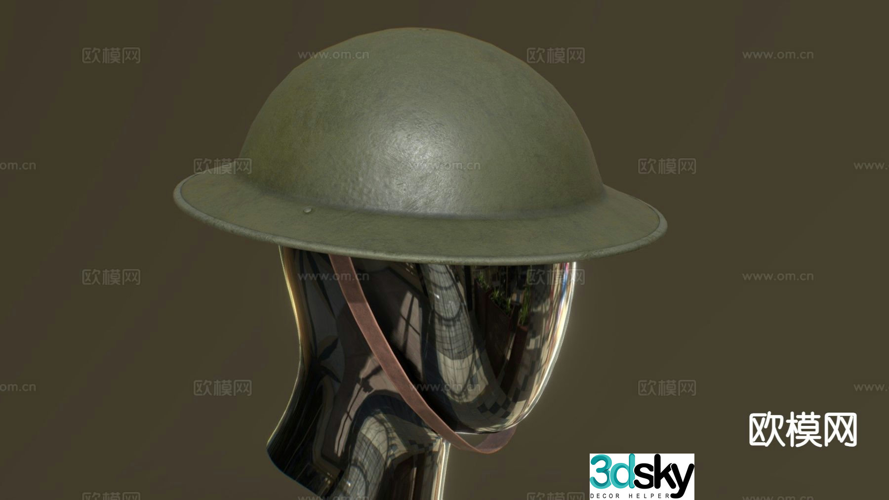 helmet steel helmet soldier cap 3d model