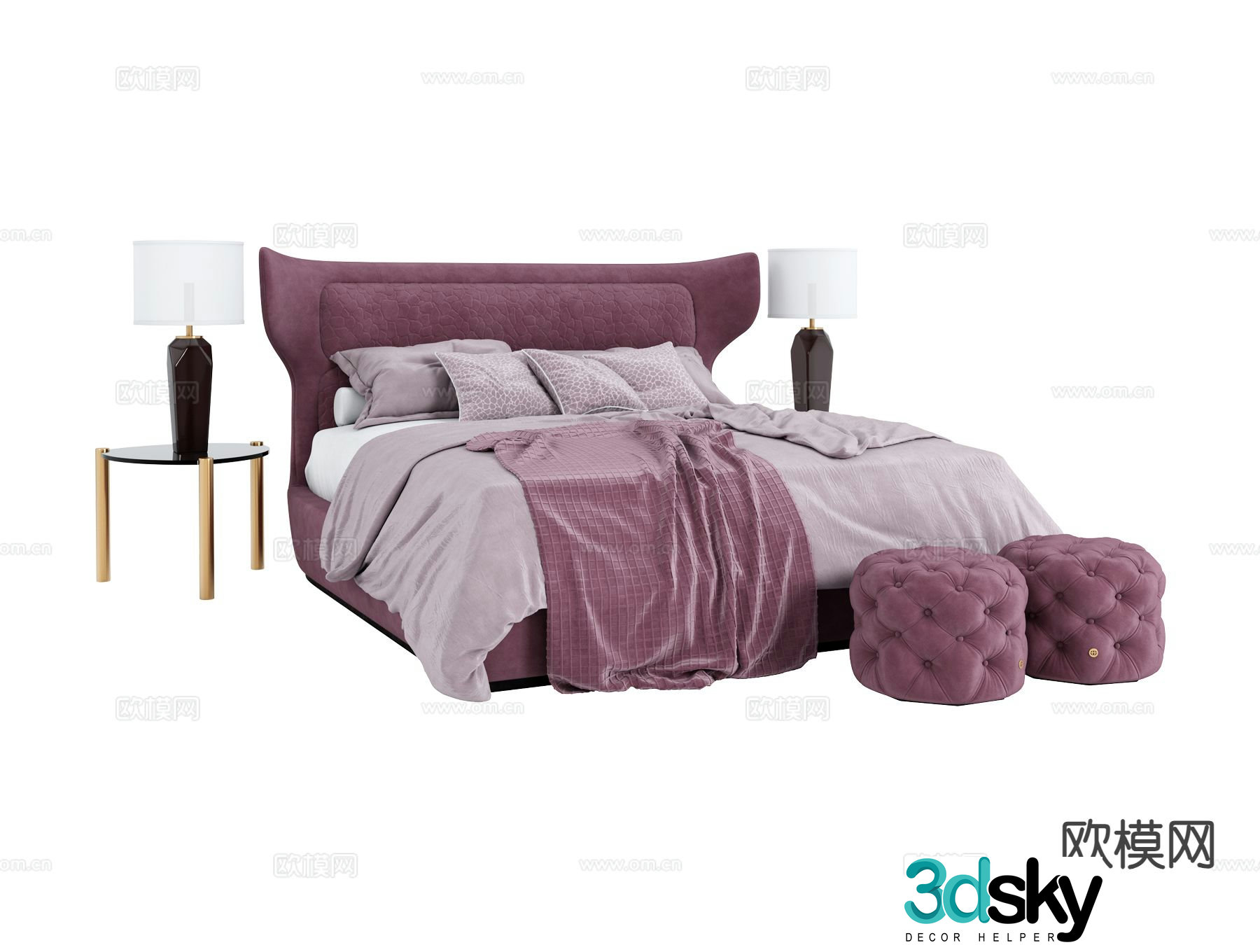 roberto cavalli-Guam double bed 3d model