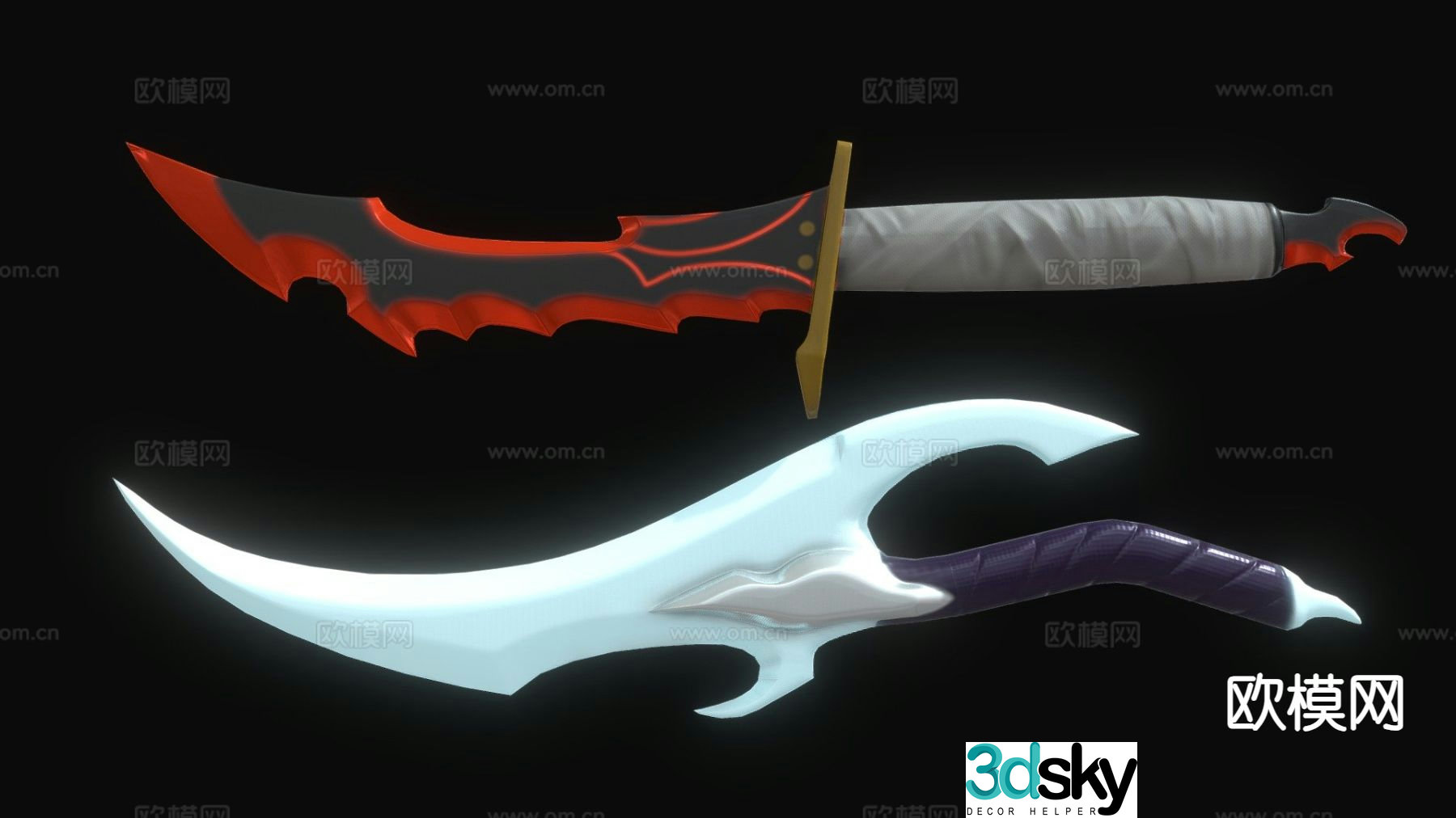 Knight Killer Knife Baruka's Dagger 3d model