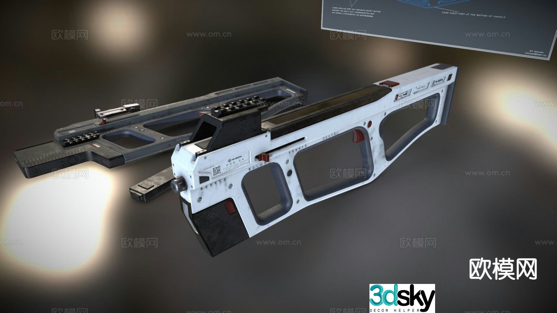 Firearms accessories 3d model