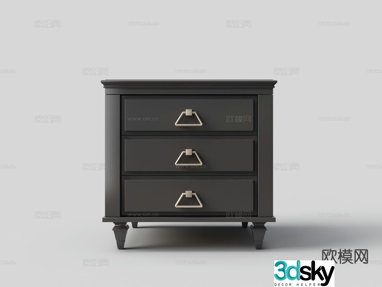 Modern bedside table 3d model