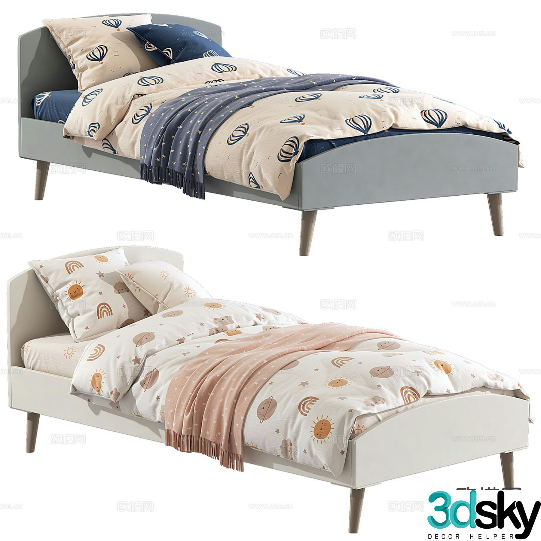 LIGNE CONFETTI children’s bed 3d model