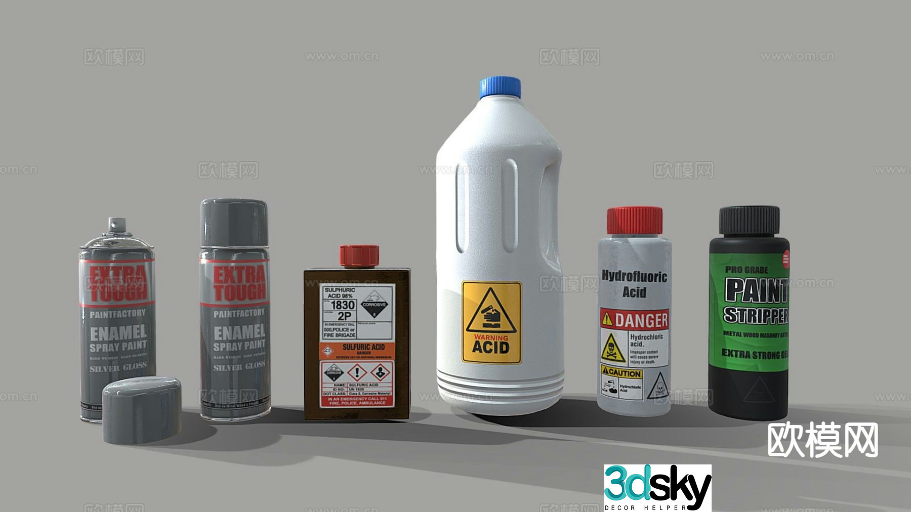 Chemical product 3d model