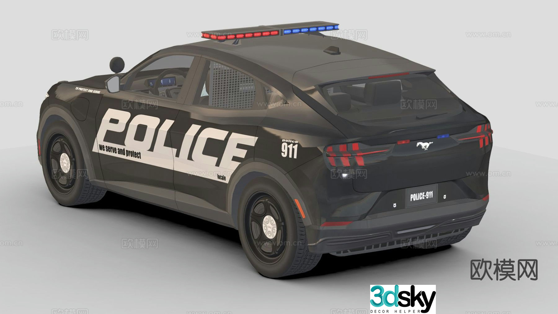 car police car official car 3d model