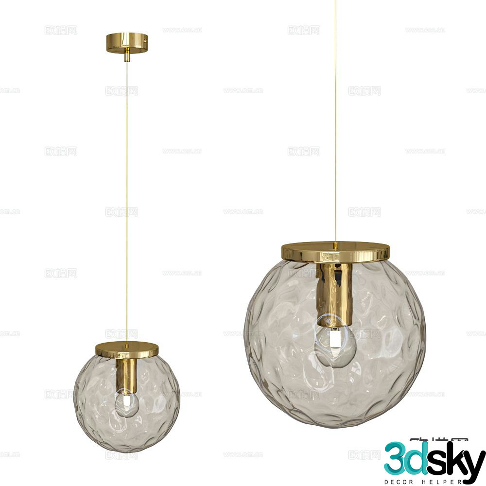glass chandelier 3d model