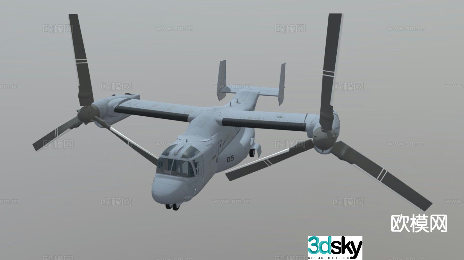 osprey aircraft helicopter bomber 3d model