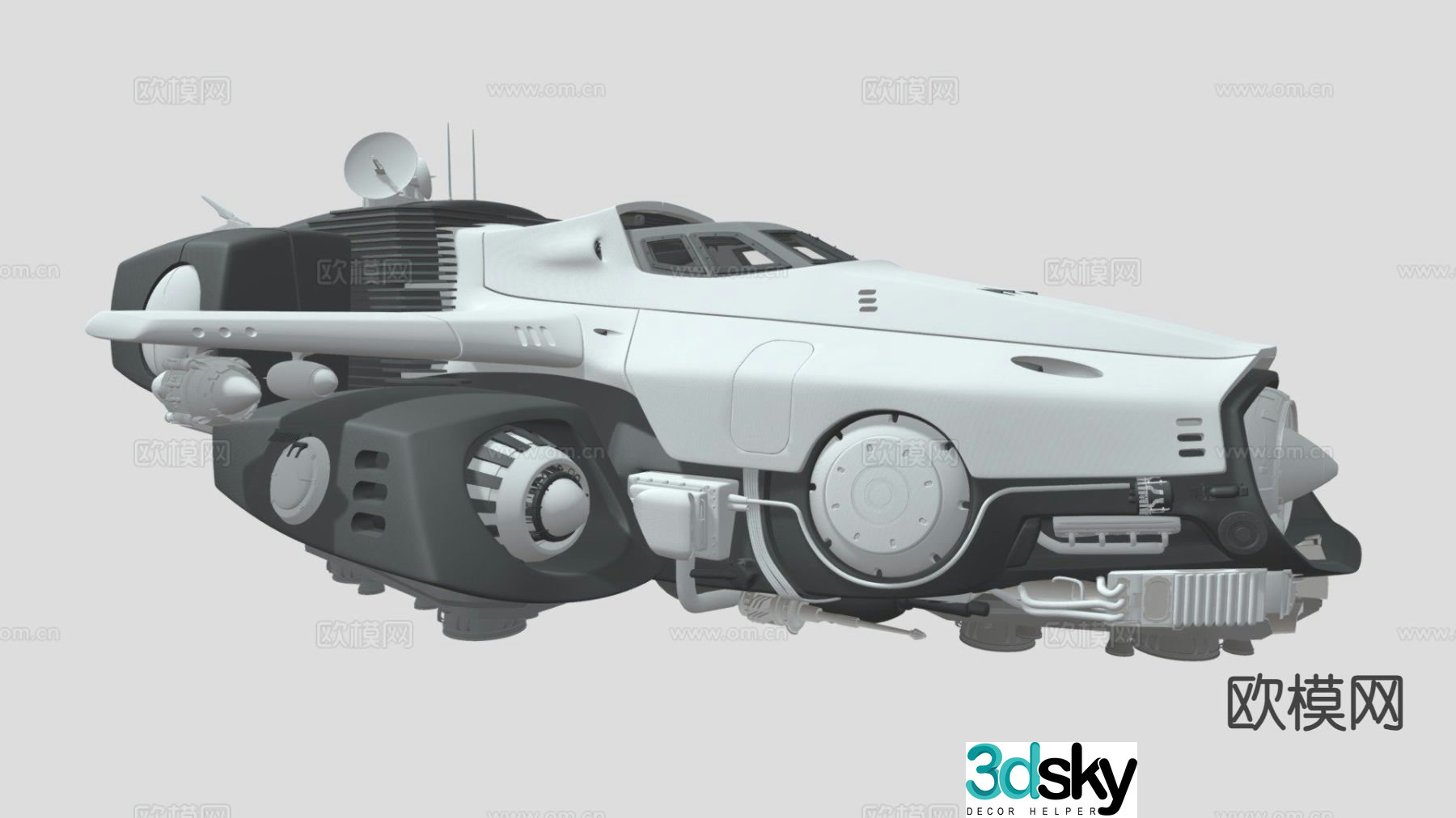 Sci-fi spaceship future spaceship 3d model