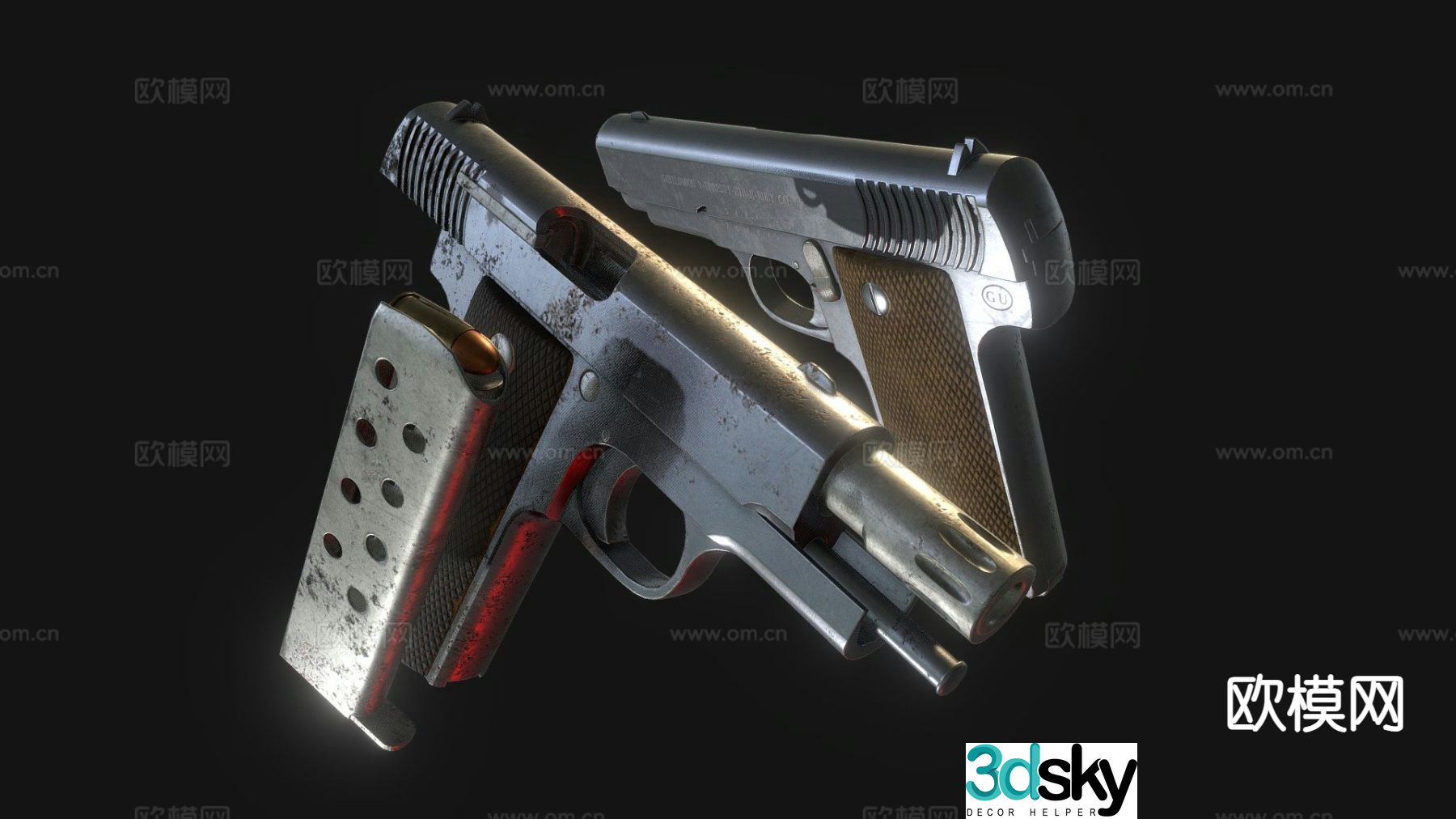 ruby pistol 3d model