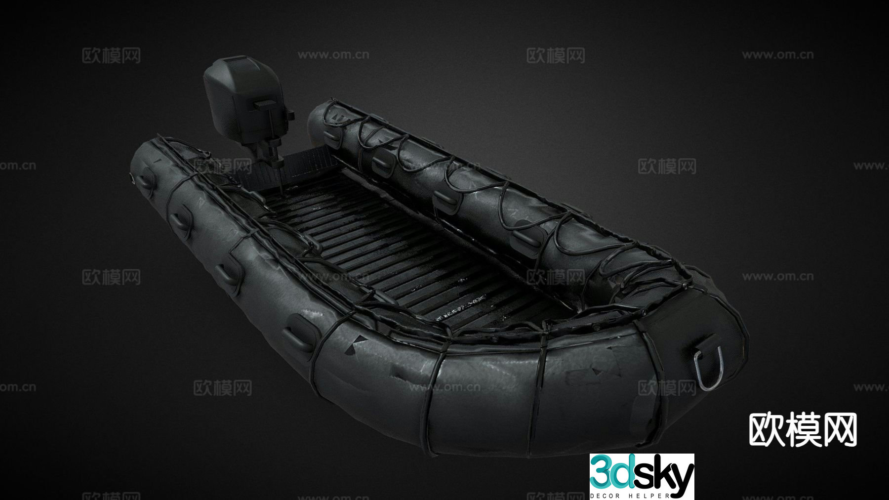 kayak boat kayak 3d model