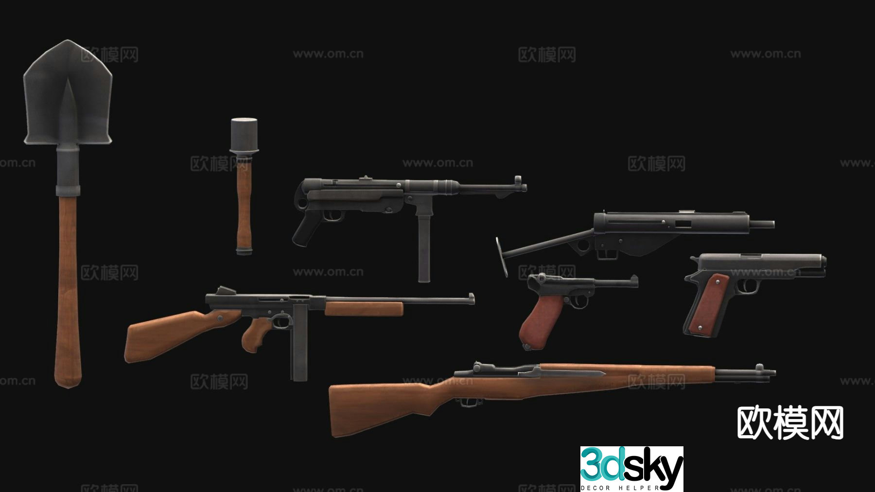 Firearms Weapon Pack Rifle 3d model