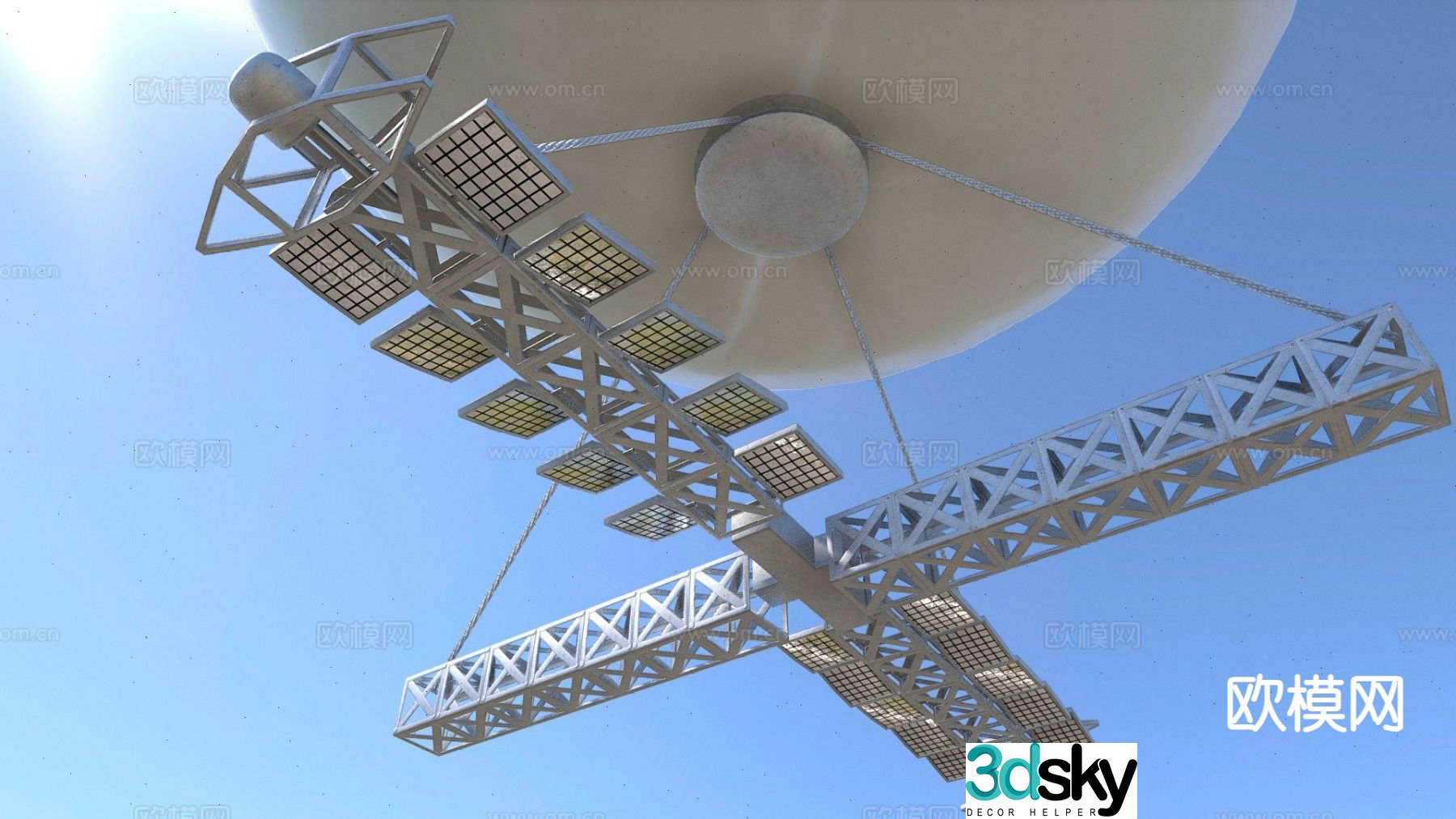 Chinese spy balloon 3d model