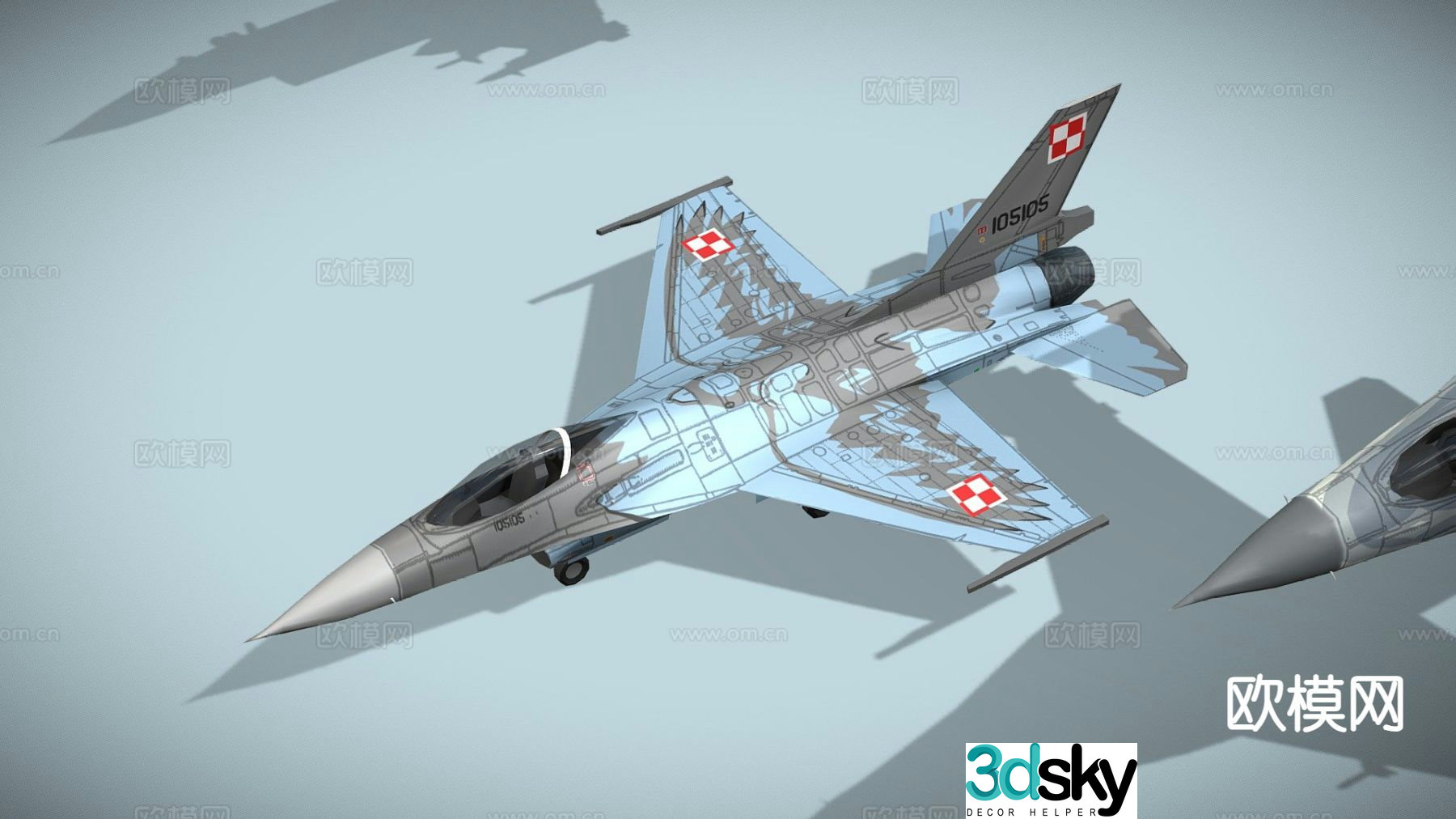 jet fighter reconnaissance plane bomber 3d model