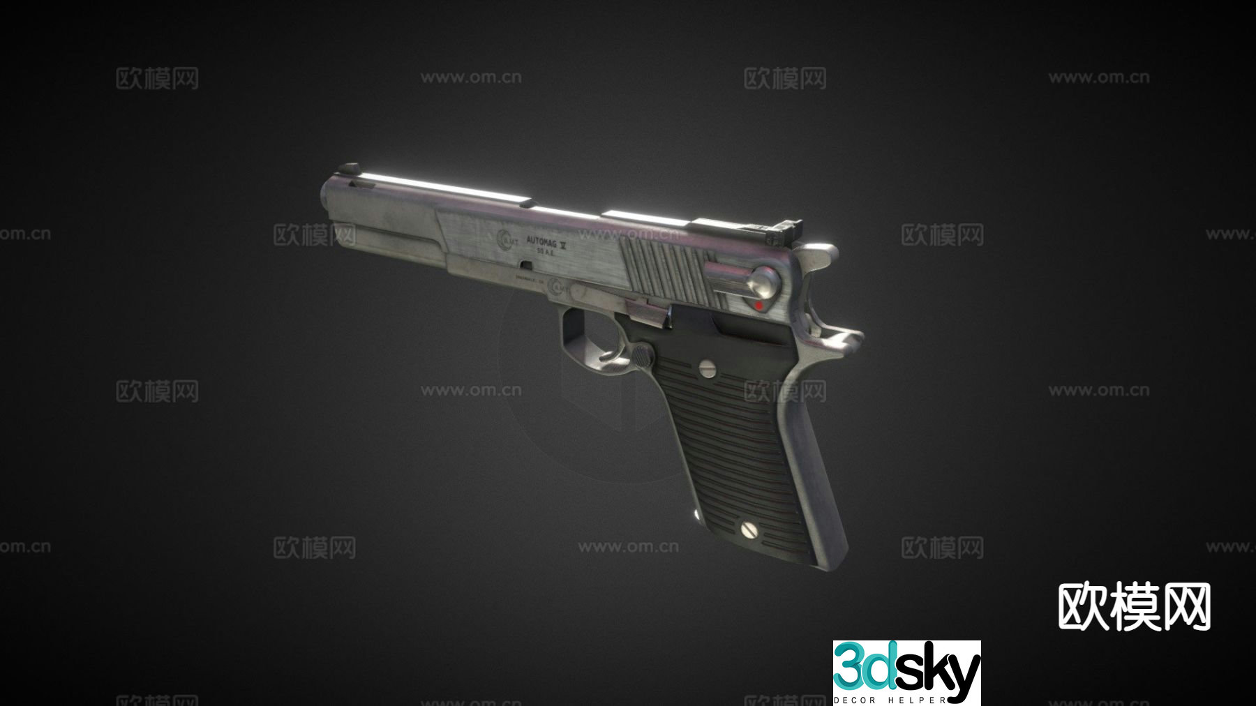 automatic pistol gun firearm weapon 3d model