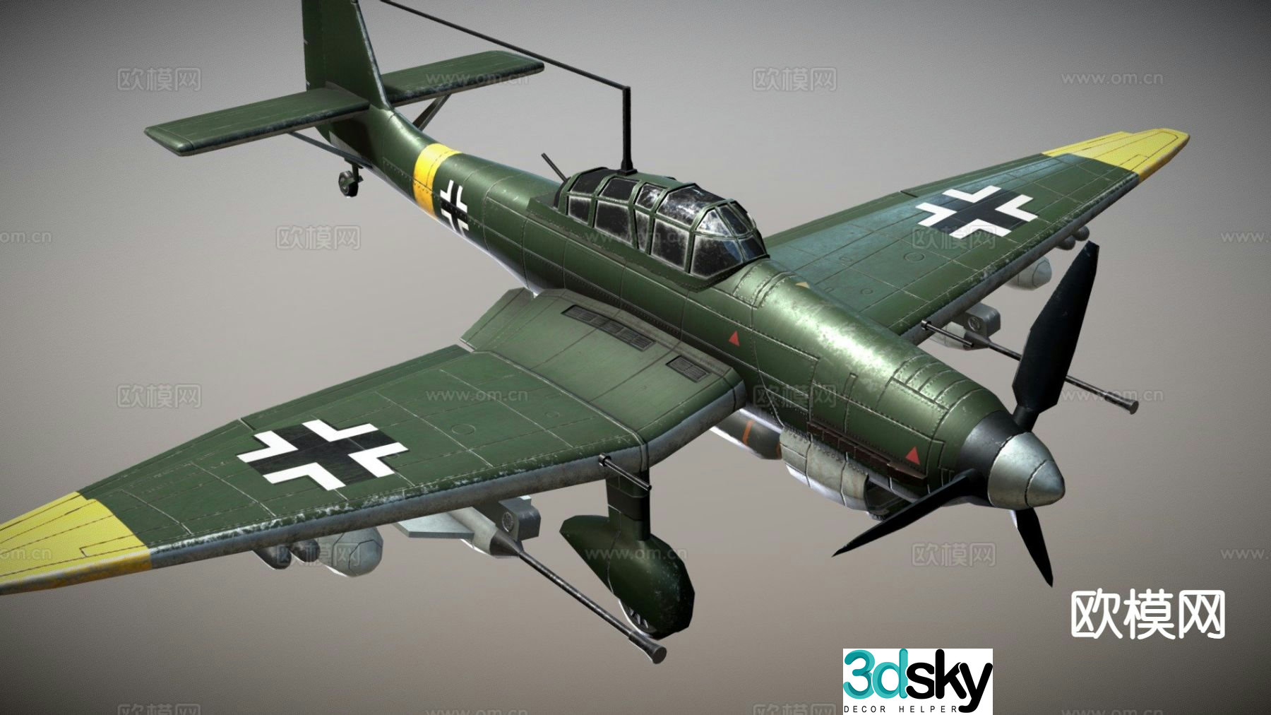 German dive bomber 3d model