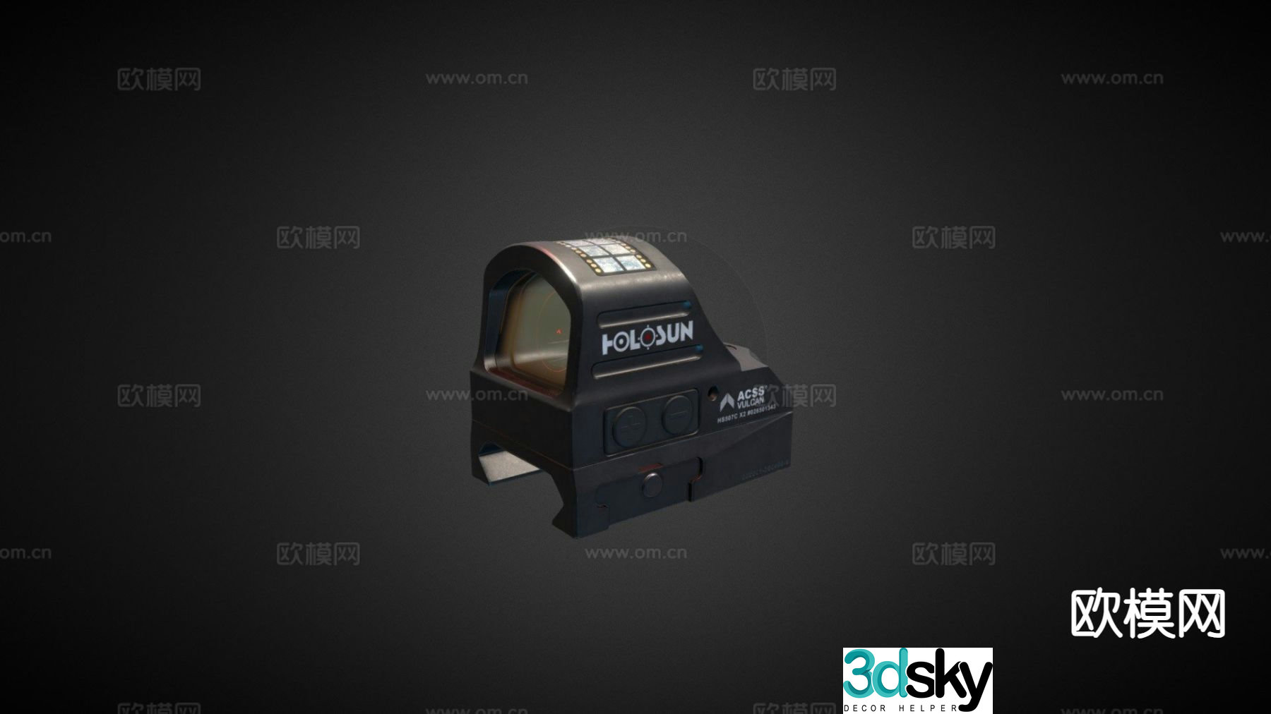 red dot sight 3d model