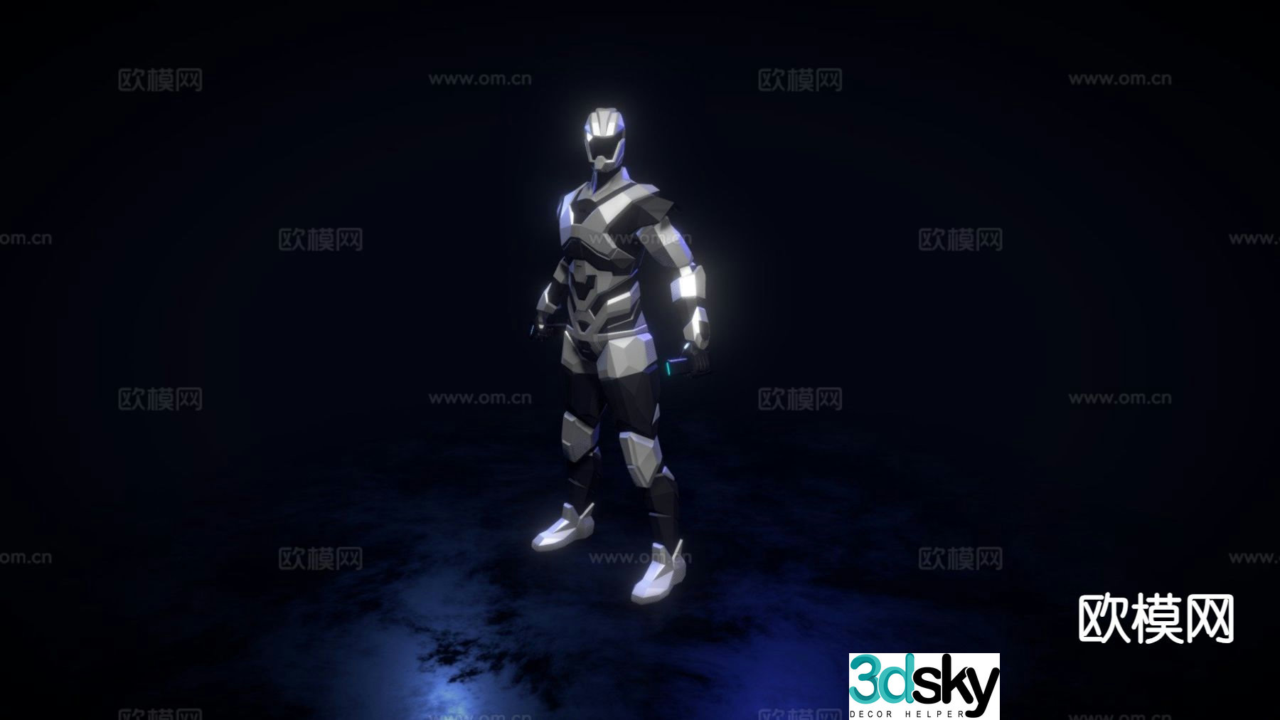Science fiction robot futuristic robot 3d model