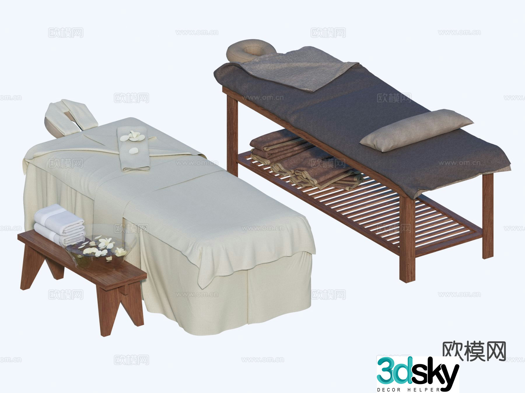 Wabi-sabi massage bed 3d model