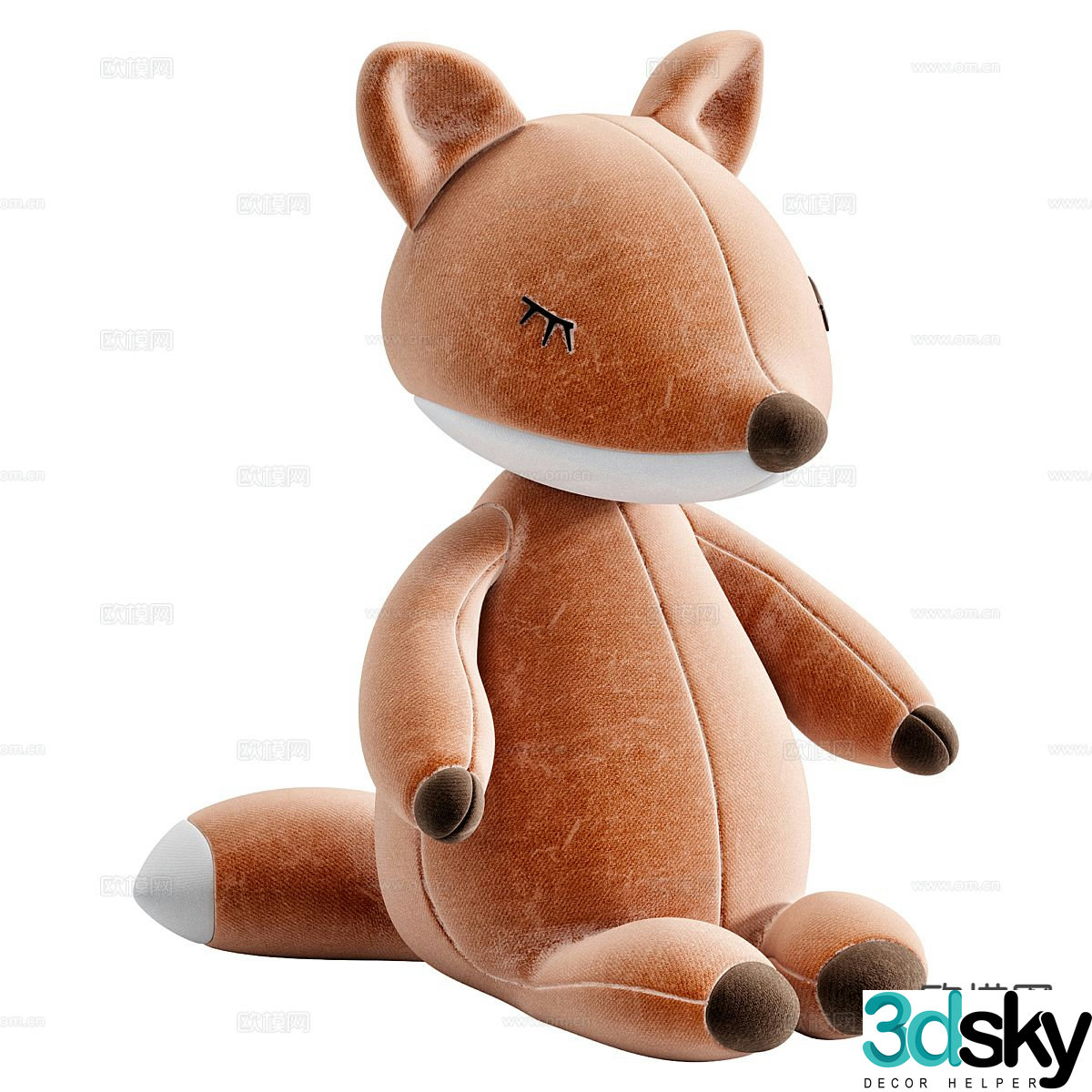 Modern fox doll 3d model