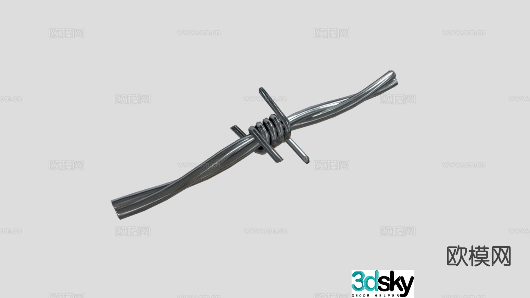 Barbed wire industrial parts 3d model