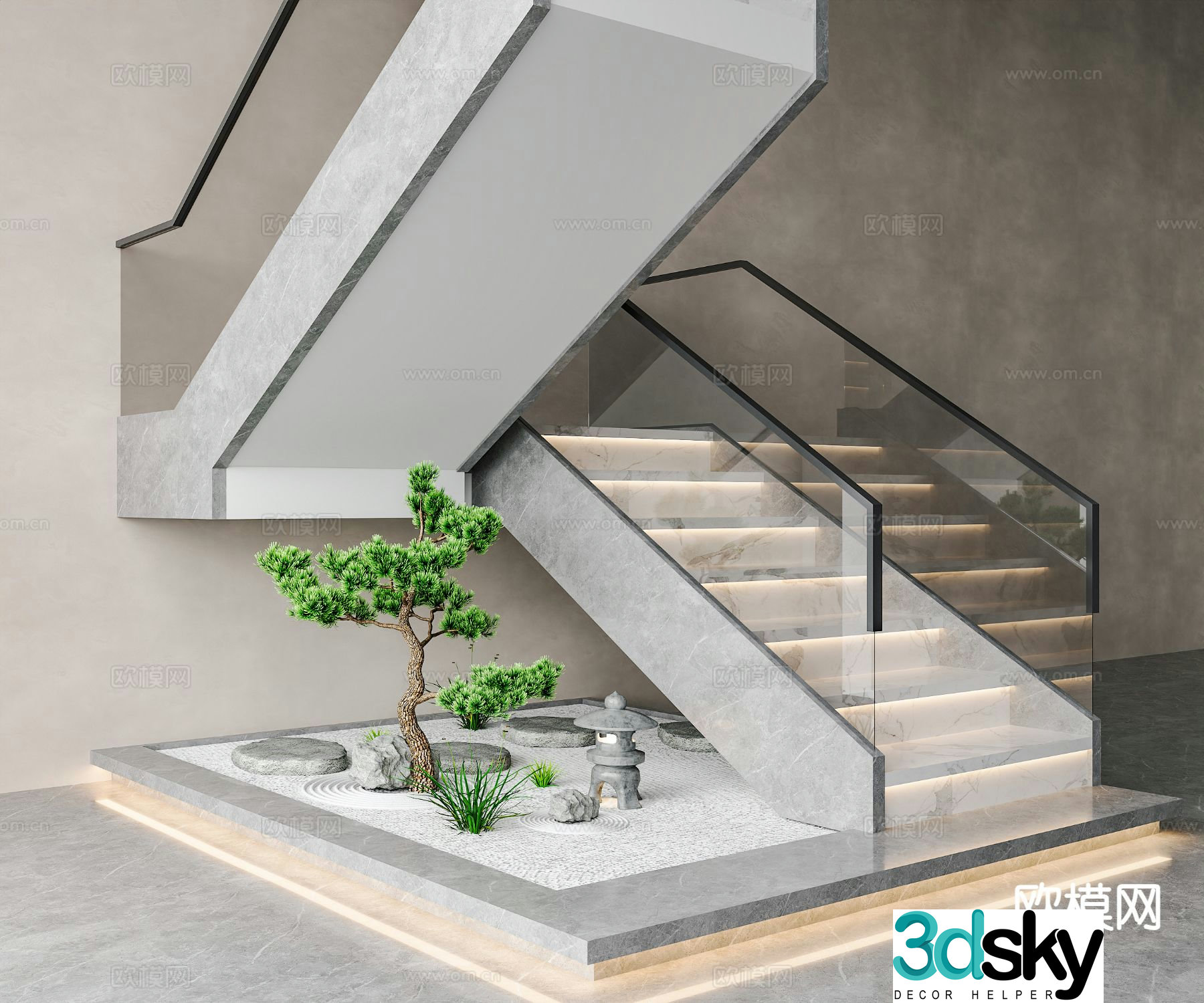 Simple staircase 3d model