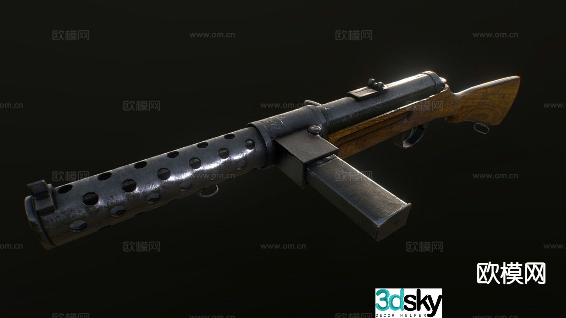 German submachine gun 3d model